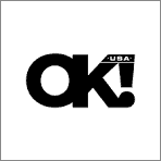 a logo for ok magazine.