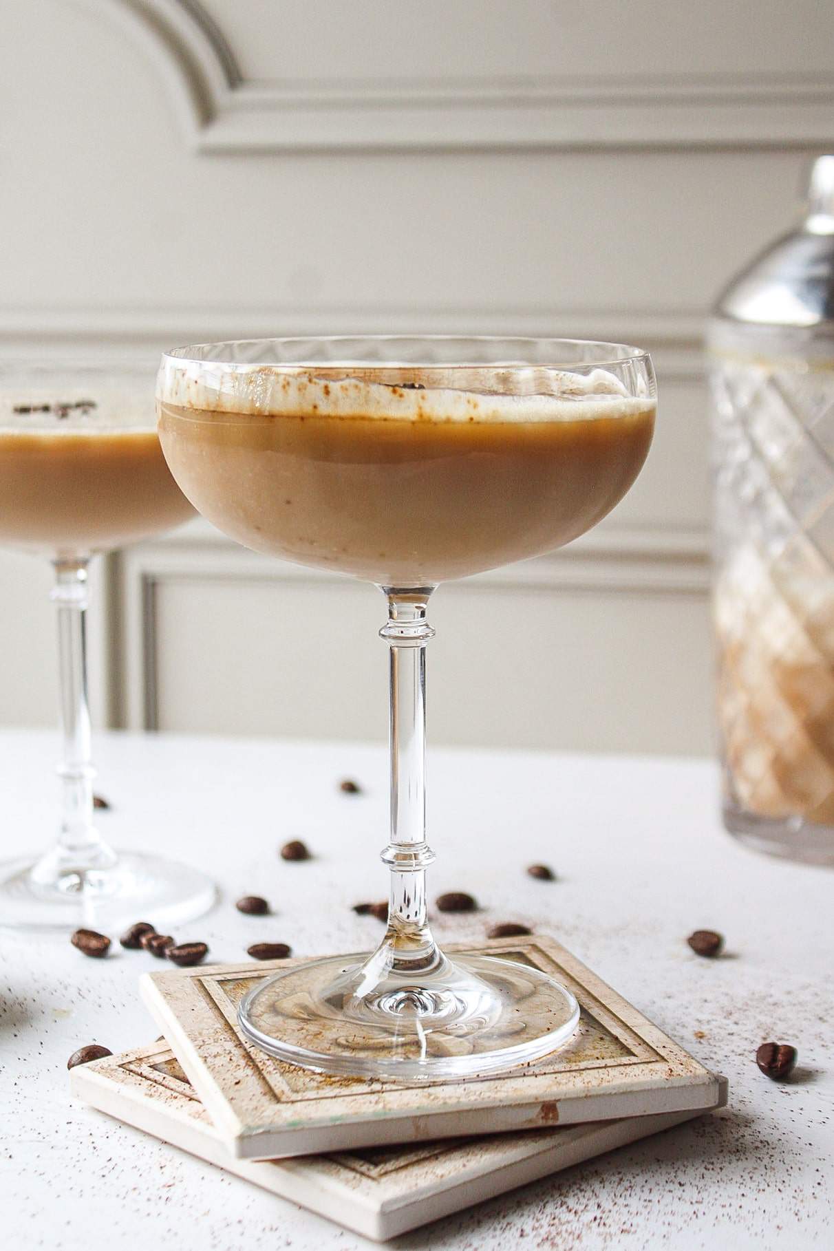 straight on shot of espresso martini