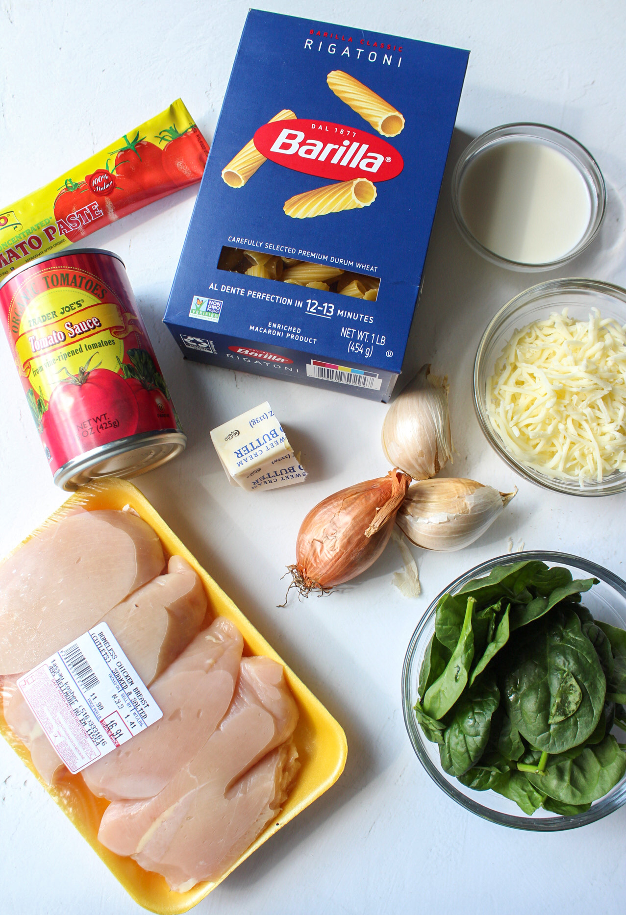 ingredients for a pasta recipe