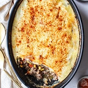 shepherd's pie in a casserole dish