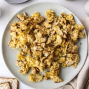 matzo brei on a plate