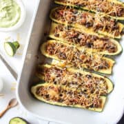 taco zucchini boat