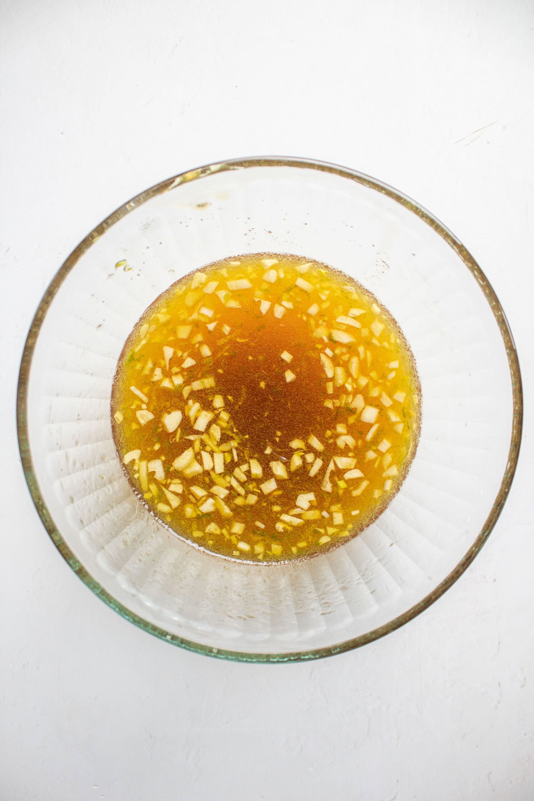 honey lime marinade in a bowl.
