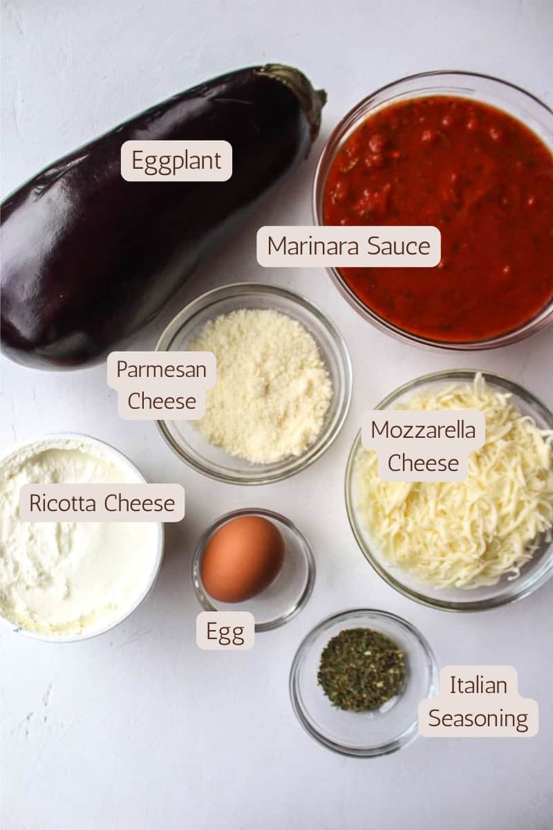 ingredients needed to make eggplant rollatini.