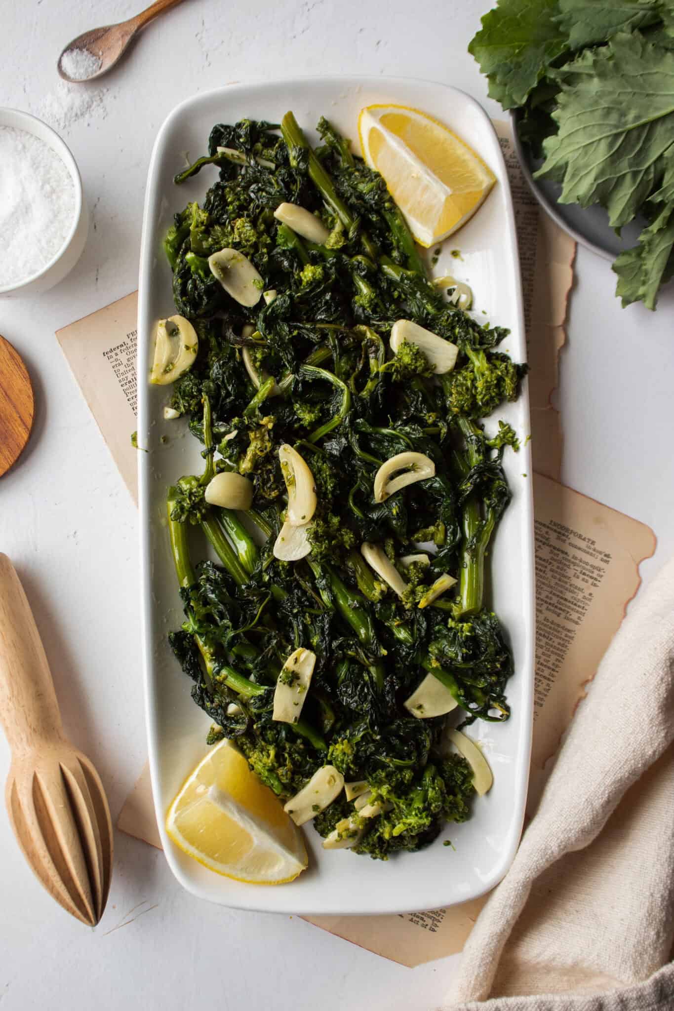 Sautéed Broccoli Rabe with Garlic and Lemon - Nomaste Hungry